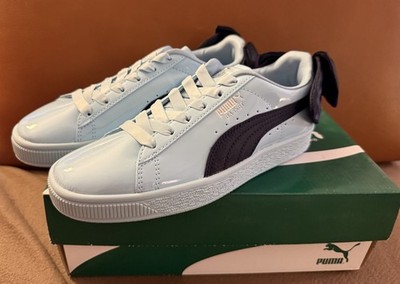 Puma Basket Bow Patent Jr Lack Blau Gr 37 Neuwertig 