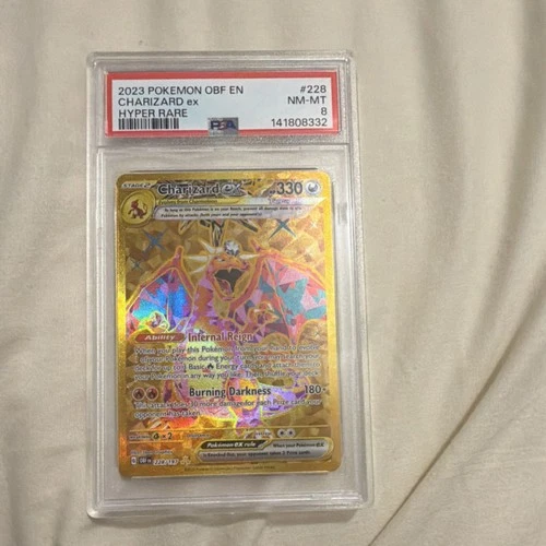 PSA 8 2023 Pokémon Charizard ex 228/197 SV03 Obsidian Flames Holo Hyper Rare