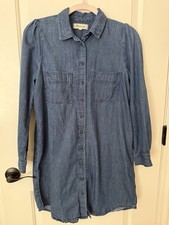 Madewell Shirt Dress Women  Blue Denim Button-Up Long Sleeve Size S PreOwned