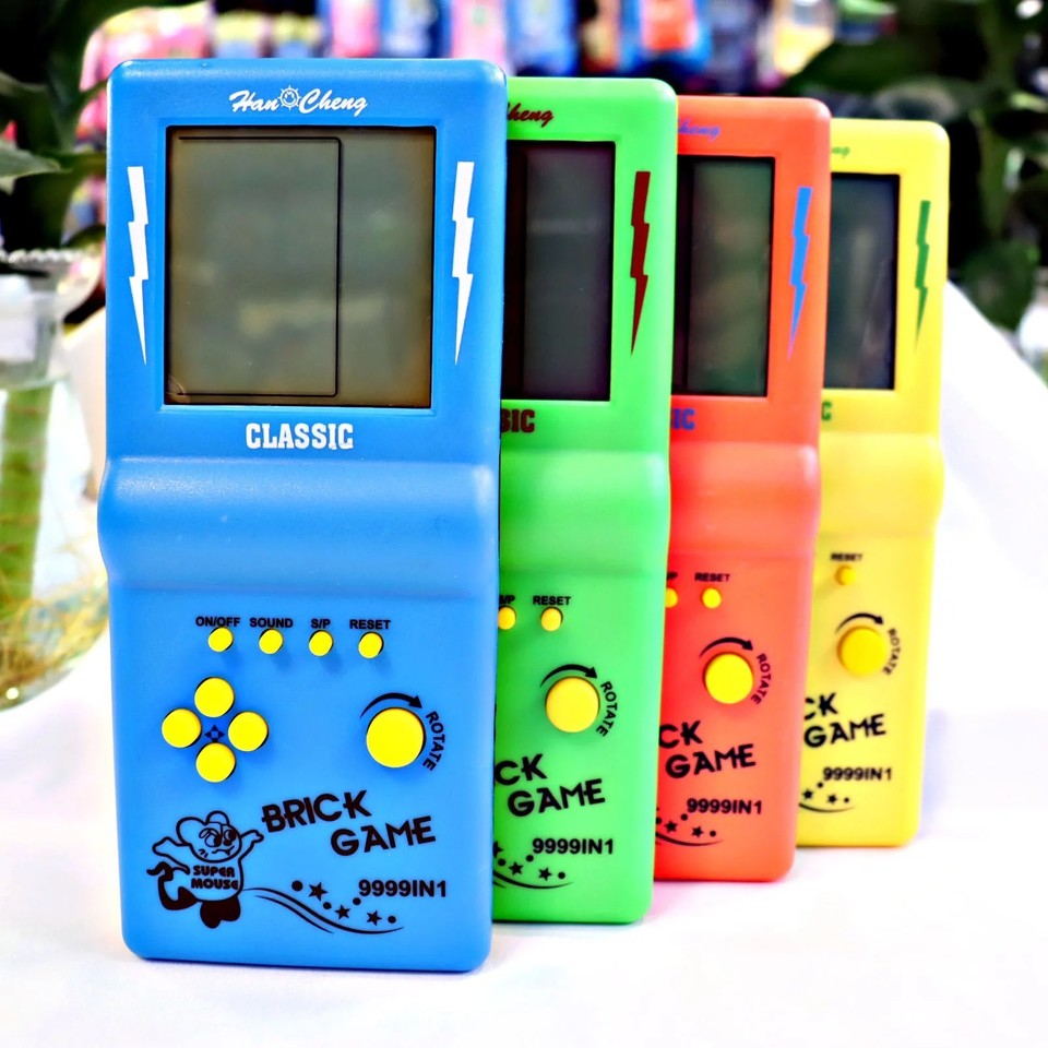 Retro Handheld Tetris Game Console Large Screen Kids Pocket Puzzle Toy