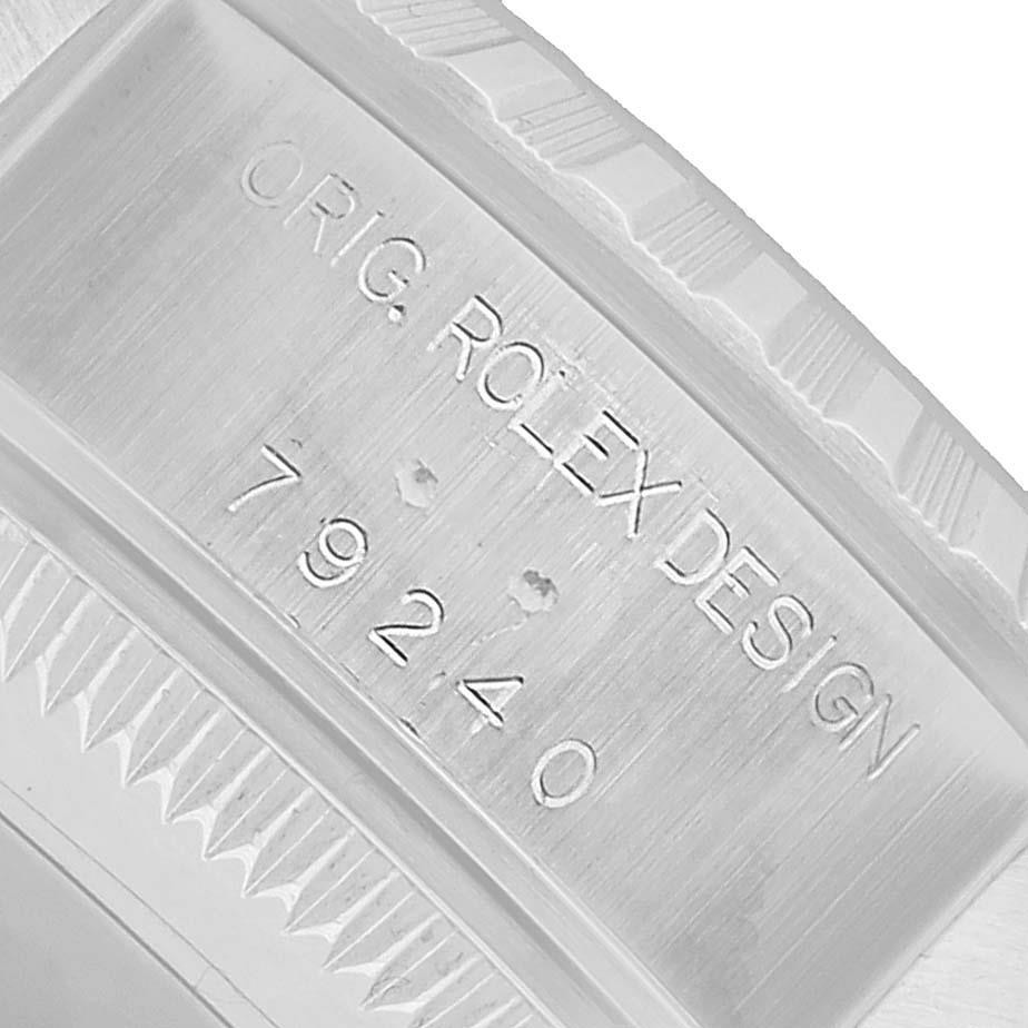 Rolex Date Silver Dial Engine Turned Bezel Steel … - image 6