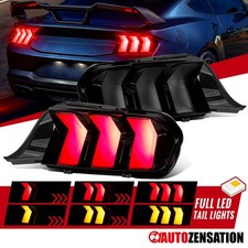 Fit 2024-2026 Ford Mustang GT Smoke LED DRL Tail Lights Sequential Turn Signal