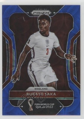 2022 Panini Prizm World Cup Qatar Choice Blue Prizm 53/135 Bukayo Saka #84 04ae