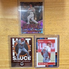 Panini Mike Trout 2022 Baseball 3 Card Lot Mosaic Hot Sauce Donruss Retro Meteor