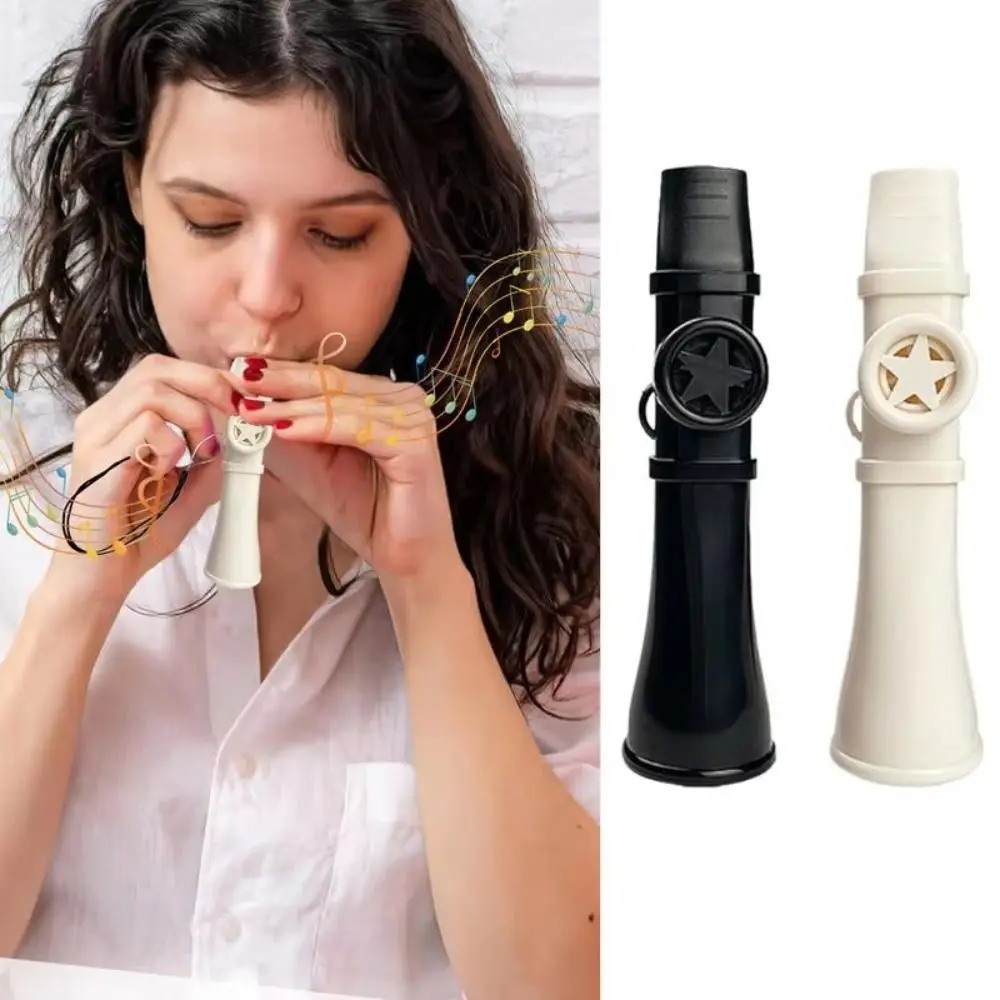 Kazoo Flute Plastic  with Lanyard Simple Mouthpiece Musical Instrument 4