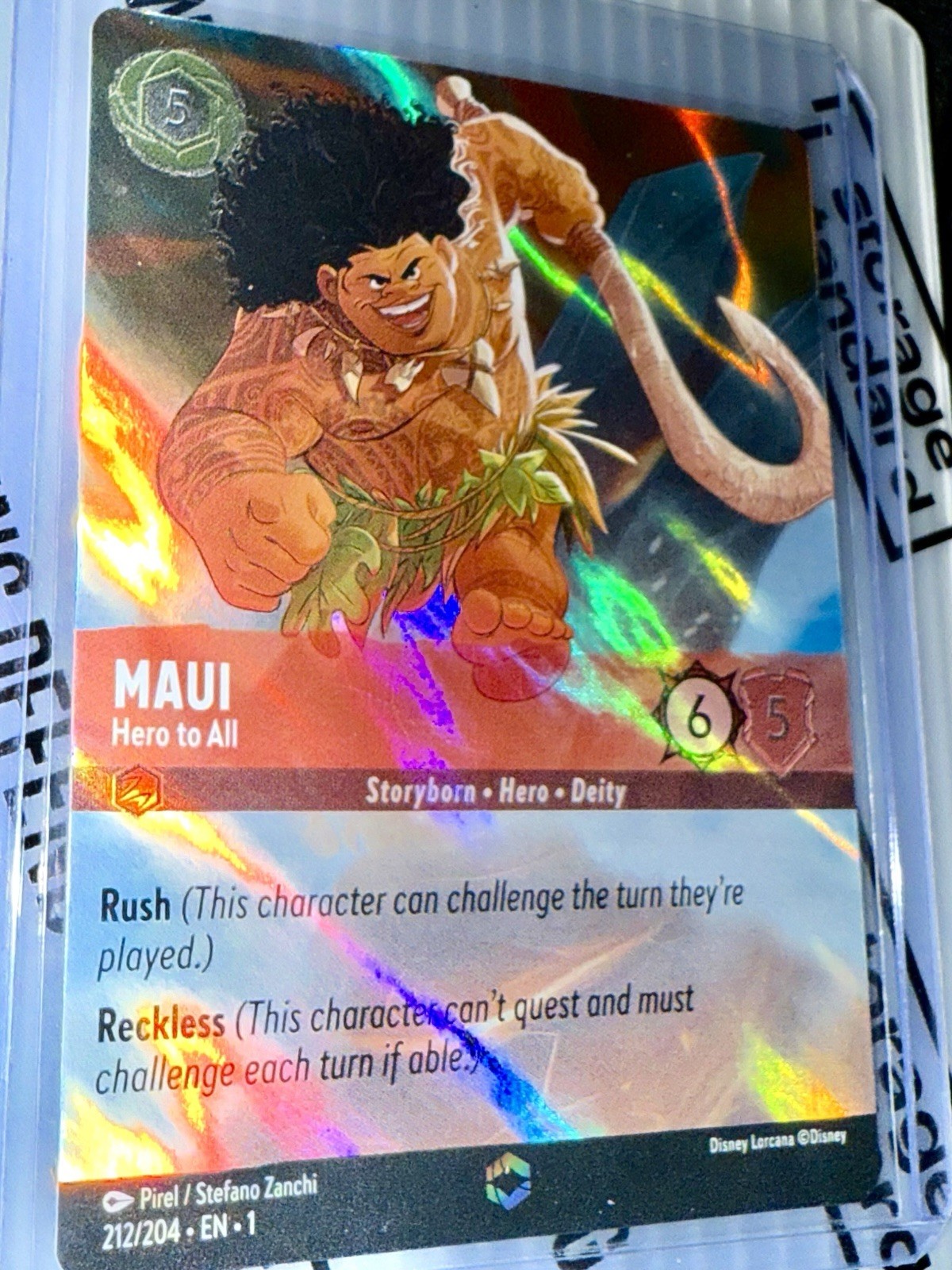 Maui Hero To All ENCHANTED The First Chapter Disney Lorcana 212/204 NM/M LORCANA