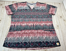 Carhartt Force Womens Scrub Top Modern Fit - Size XL - Purple Black