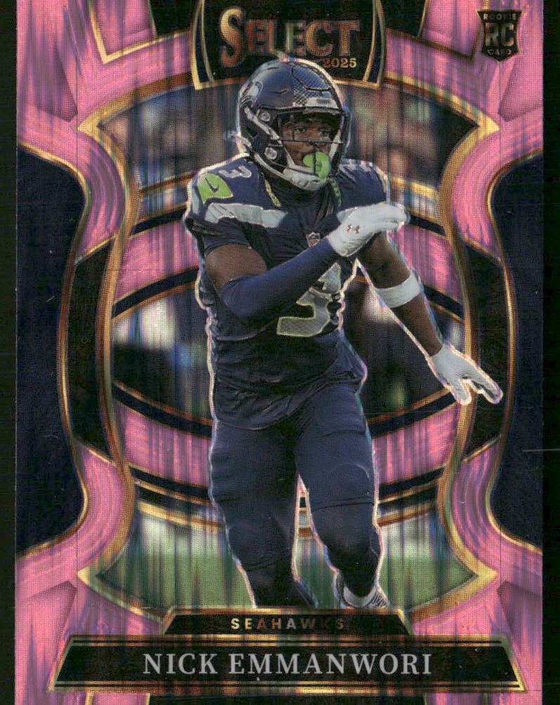 Nick Emmanwori 2025 Panini Select #15 Pink Prizm Shock RC