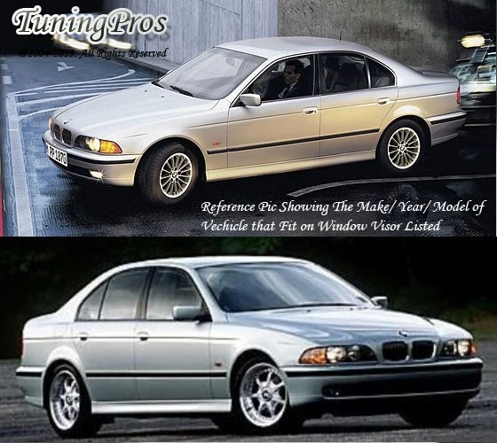 For BMW 525i 528i 1997-2003 Smoke Out-Channel Window Rain Guards Visor 4pcs Set - Image 4 of 4