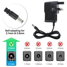 9V Power Supply UK Plug Adaptor Charger 9 Volt Power Supply 1A  1 Amp 9W Power