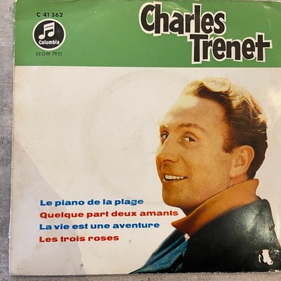 CHARLES TRENET: Le piano de la plage +3 (EP Columbia C 41 362 / Mono / NM)