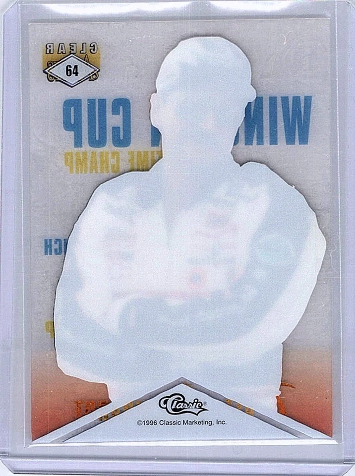 1996 Classic Clear Assets #64 Dale Earnhardt - Image 2 of 2
