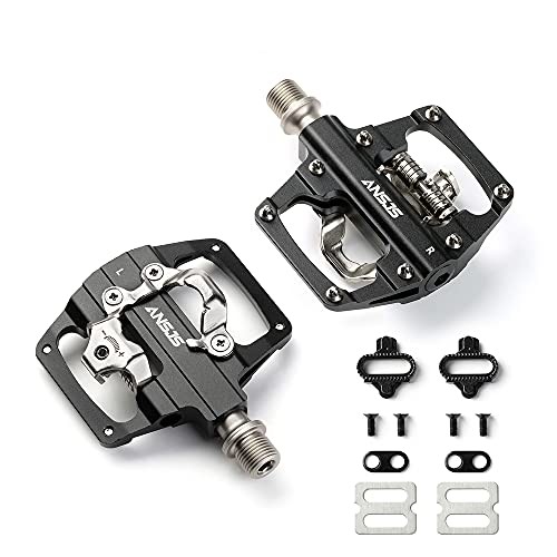 MTB Mountain Bike Pedals Dual Function/Sided Platform Compatible with SPD 