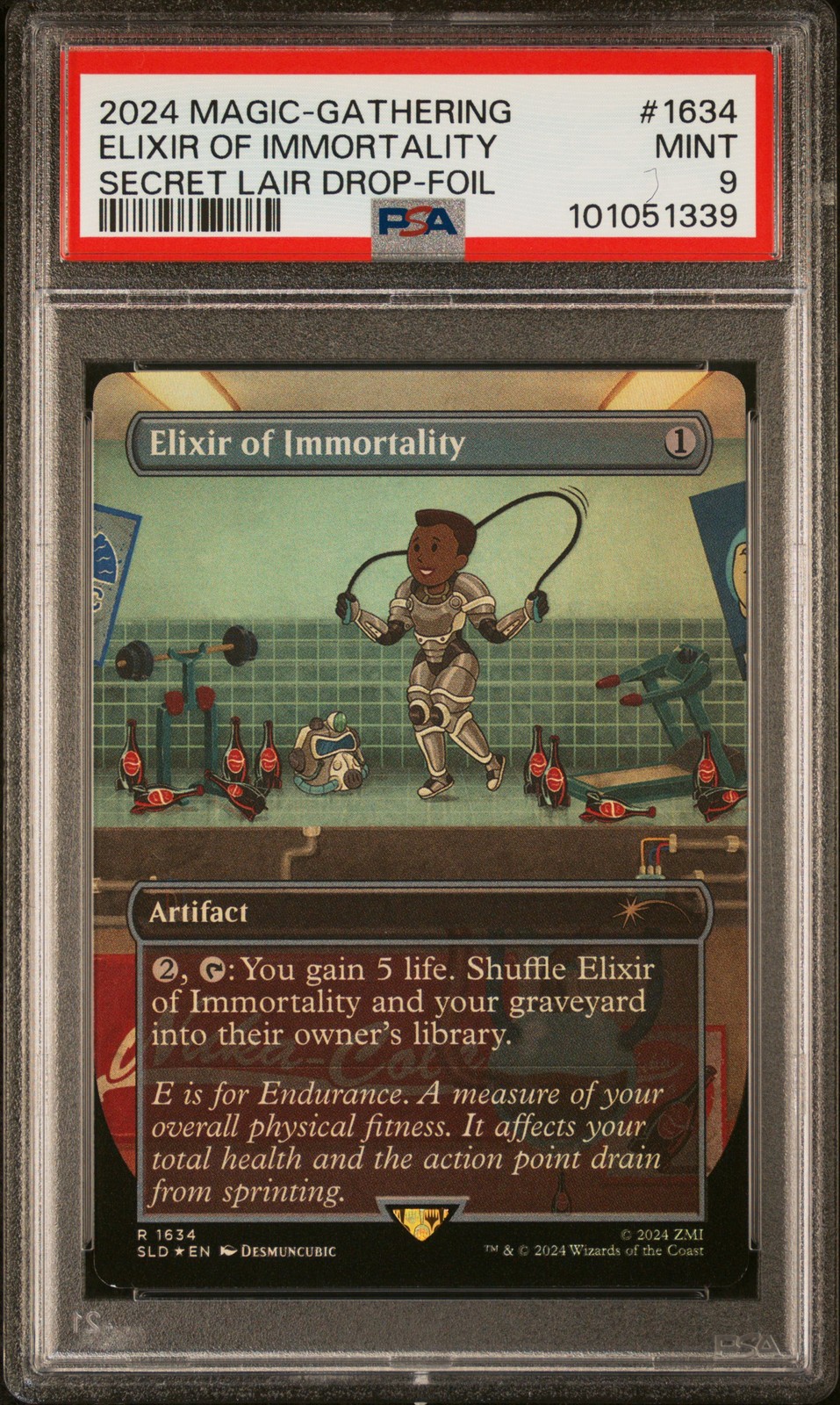 2024 MTG SECRET LAIR DROP FALLOUT S.P.E.C.I.A.L.FOIL ELIXIR OF IMMORTALITY PSA 9