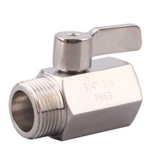 3/4 inch Stainless Mini Ball Valve NPT Female x Male Thread SUS316