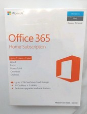Microsoft Office 365 Home Up to 5 People 1 Year Sub Word Excel Outlook Sealed