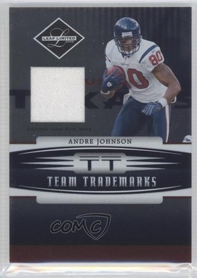 2006 Leaf Limited Team Trademarks Materials 59/100 Andre Johnson #TT-16 HOF 4p7