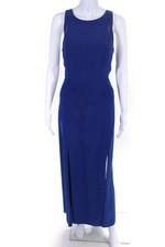 HALSTON Womens Royal Blue Long Cut Gown Size 4 11558527