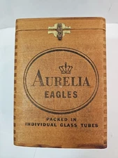 Aurelia Eagles EMPTY Cigar Box Wood 5x5x7"  Retro 
