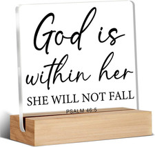 Christian Decor, Inspirational Religious Gifts for Her, Bible Verse Desk Decor,