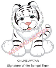Webkinz Classic Signature White Bengal Tiger Code Only messaged
