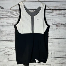 ROKA Elite Aero II Sleeveless Tri Top White Black Gray Triathlon Women’s Large