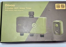 WiFi Water Timer 3 Outlets with Brass Inlet, Smart Sprinkler/Hose/Tap Timer C...