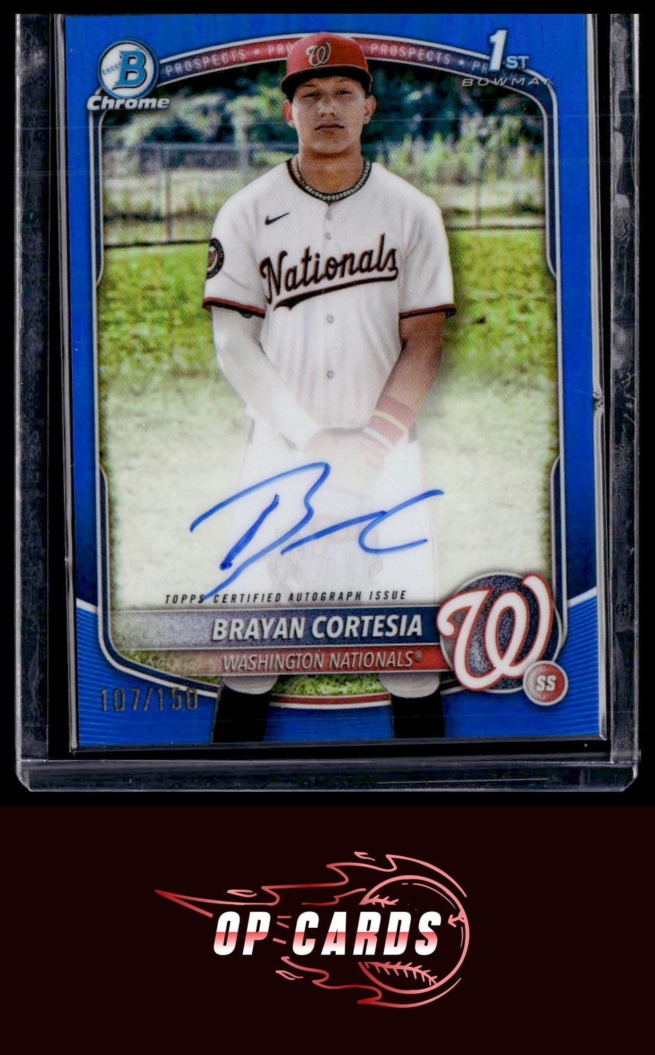 Brayan Cortesia 2025 Bowman Chrome #CPA-BC Blue Refractor Autograph /150