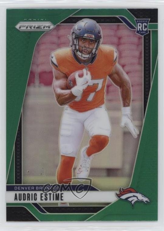 2024 Panini Prizm Rookies Green Prizm Audric Estime #306 Rookie RC 15ik