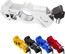 Universal Heavy Duty Motorcycle Grip Handlebar Throttle Lock Anti Theft Silver