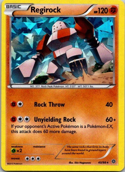 LP Regirock 40/98 XY (Cracked Ice Holo) Ancient Origins