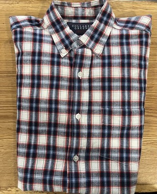 Collared Greens American Made Button Down Plaid Long Sleeve Men's M EUC! |  eBay