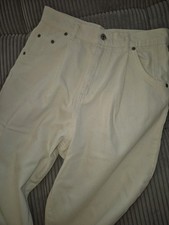 Neuwertig cremeweiß PULL&BEAR Jeans 36 (S) Hose Momjeans Bundfalte Karotte