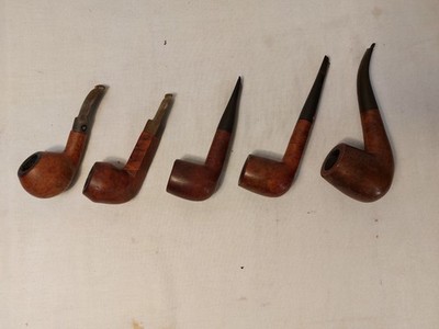 Konvolut 5 alte Holzpfeifen - Butz-Choquin / Courrieu / Neptun / Dr Plumb's