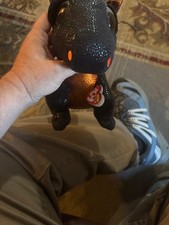 Ty Beanie Boos - MERLIN the Black Dragon Medium 9" NEW MWMTs Plush Stuffed Toy