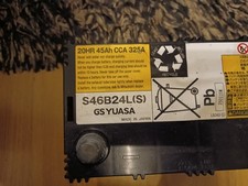 MITSUBISHI OUTLANDER 12V BATTERY 45AH GENUINE AGM S46B24L BATTERY LEXUS