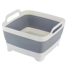 Space-Saving Folding Dishwashing Basin Telescopic Drain Basket Kitchen Sink
