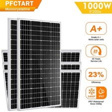 1000Watt Mono Solar Panel 12V Charging Off-Grid Battery Power RV Home Boat Camp