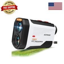 Ergonomic Golf Rangefinder - 1500 Yards, USB-C Rechargeable, Flag Lock Vibration