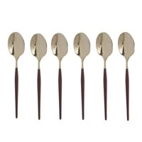 Set 6 cucchiaini bordeuax champagne Luxy multicolore - Immagine 4 di 4