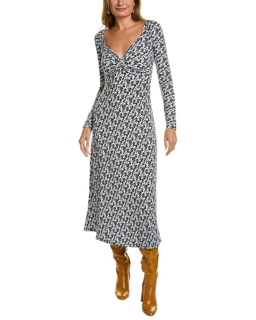 boden sweetheart jersey midi dress Navy & White Floral - BNWT - Size 8 P Trendy Attic Store01