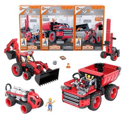 VEX HexBug Robotics RED Construction Machinery STEM Construction Kit 3Kit Bundle