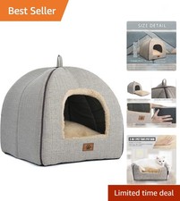 Cat Bed for Indoor Cats - Cat Cave Beds Cat House Cat Tent with Removable Was...