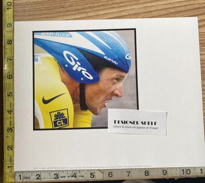 Lance Armstrong Side Profile Tour de France 2003 Scene Book Photograph