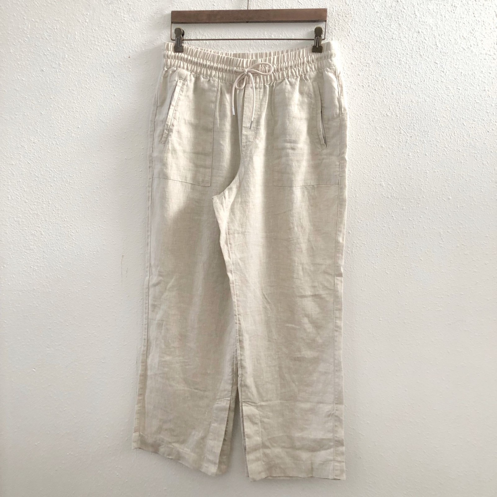 ATHLETA Retreat Wide Leg Linen Pant Undyed Size Medium