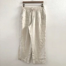 ATHLETA Retreat Wide Leg Linen Pant Undyed Size Medium