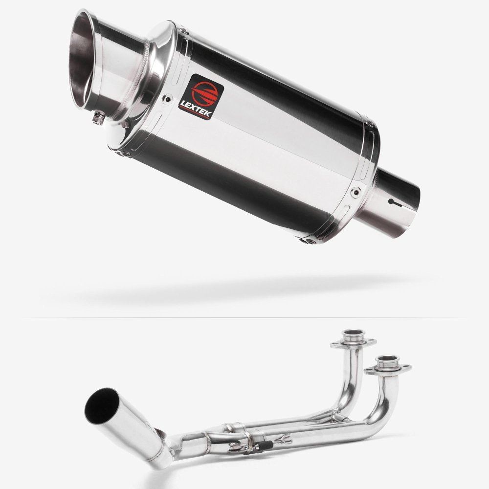 Lextek YP4 S/Steel Stubby Exhaust System 200mm for Yamaha T-Max 530 (14-16)