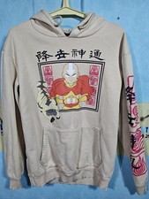 Avatar The Last Airbender Hoodie Mens Small Tan Aang Graphic Nickelodeon Cartoon
