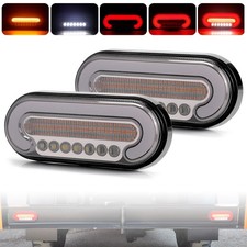 2pcs Oval Led Tail Light Stopturnreversingtail Brake Lights Trailer Truck Rv