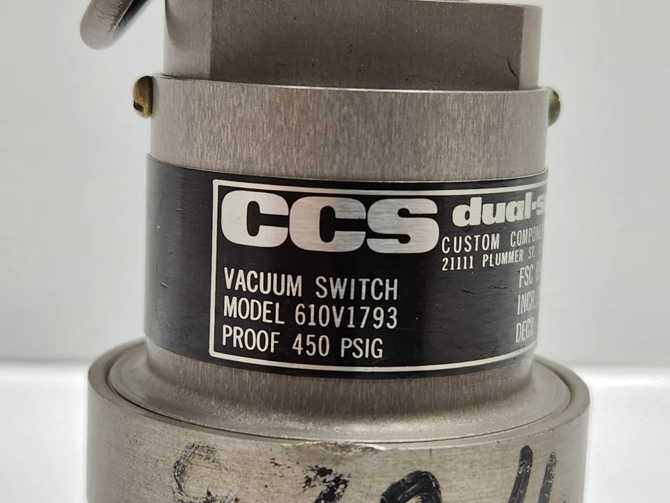 CCS DUAL-SNAP 610V1793 VACUUM SWITCH 450 PSIG - Image 4 of 4